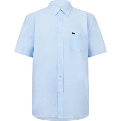 Lacoste Мъжка риза с къс ръкав Lacoste Short Sleeve Oxford Shirt Mens - Blue F6Z