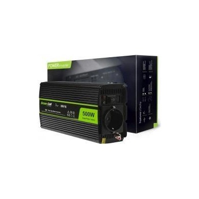 Green Cell Инвертор green cell inv16 12v 230v, 500w (1000w импулсен) чиста синусоида