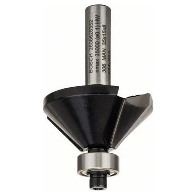 BOSCH Fazetovací fréza 8 mm, b 11 mm, l 15 mm, g 56 mm, 45°