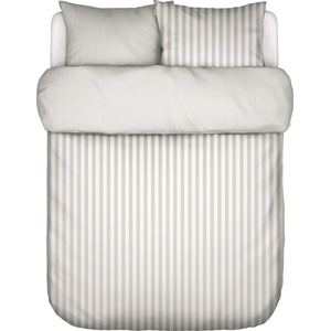 Marc O'Polo Спално бельо Classic Stripe с 2 калъфки за възглавници 80 x 80 cm затваряне с цип 200 x 220 см сиво-бежово (101816-194-04)