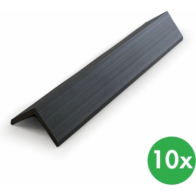 B2B Partner Ukončovací lišty k WPC terasovým prknům koextrudované 50 x 2850 mm antracit 10 ks