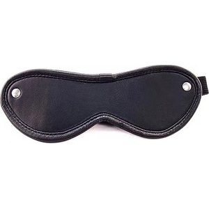 Rouge Leather Blindfold Eye Mask Black