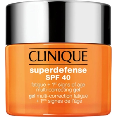 Clinique Superdefense SPF 40 Fatigue + 1st Signs of Age Multi Correcting Gel хидратиращ гел против първите признаци на стареене на кожата за жени 50 мл
