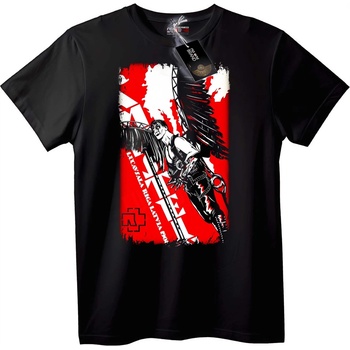 NOONEBRAND Тениска Крилат Воин Червен - 4XL, White