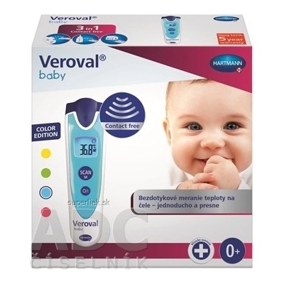 VEROVAL Baby bezdotykový infračervený teplomer modrý