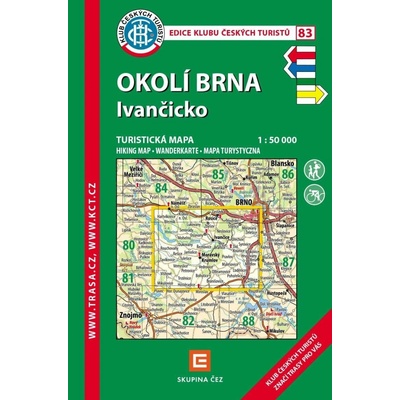 Kčt 83 Okolí Brna, Ivančicko 1 : 50 000