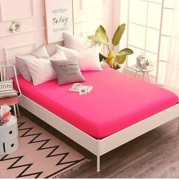 Image 1 of GoHome Обикновен долен чаршаф РАНФОРС - Циклама