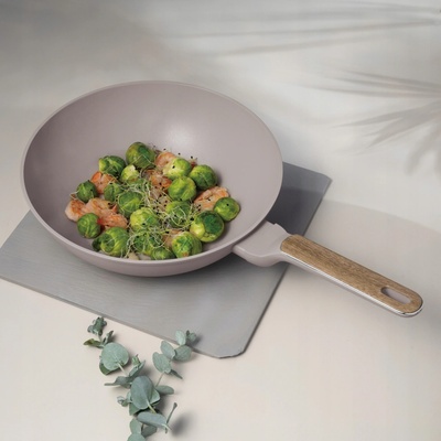 Wok pánev 28 cm BerlingerHaus BH-8334 Taupe Nordic
