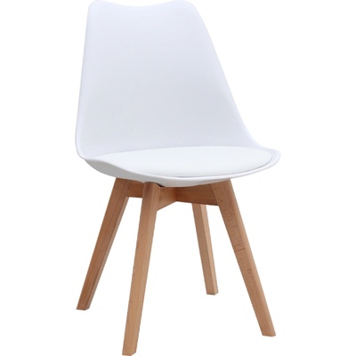 TopMebel трапезен стол Viva PP - PU в бял цвят 48.5x54x80см
