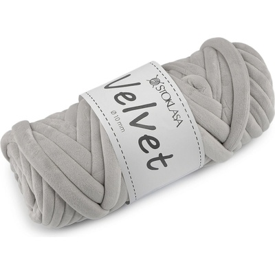 Prima-obchod Příze Marshmallow silná Velvet Ø10 mm 500 g, barva 13 (033) šedá nejsvětlejší