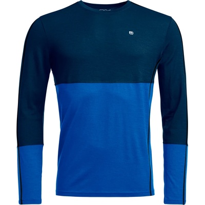 Ortovox Мъжко мериносово термобельо Ortovox 185 Rock'N'Wool Long Sleeve Merino base layer - Deep Ocean II (015-1350-1113)