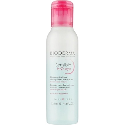 BIODERMA Sensibio H2O Eye Micellar Makeup Remover двукомпонентен продукт за отстраняване на водоустойчив грим за чувствителни очи за жени 125 мл