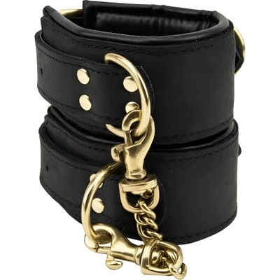 Loving Joy Луксозни белезници от естествена кожа Bound Noir