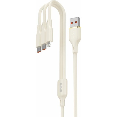 Dudao L7SE USB-C 2v1 / USB-C / Apple Lightning, 66W, 1,2m, béžový