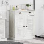 vidaXL Шкаф за баня с рафт VIGO Бяло и антикварно бяло 68 x 34 x 80 см (4019110)