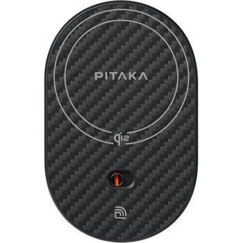 PITAKA Безжично Зарядно за Кола с Magsafe, Pitaka MagEZ Car Mount Pro 2 Qi2 15W, Черен (CM2402N)