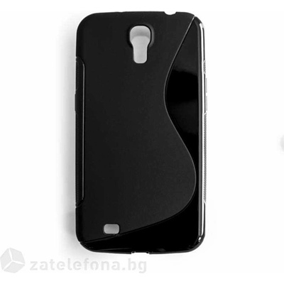 Силиконов калъф за Samsung Galaxy Mega 6.3 със S-образен дизайн - черен