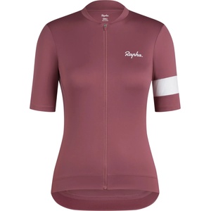 Rapha Дамска фланелка с къс ръкав за колоездене Rapha Women's Core Jersey Cycling jersey - Rose Brown / White - размер XS (156-2650-1311)