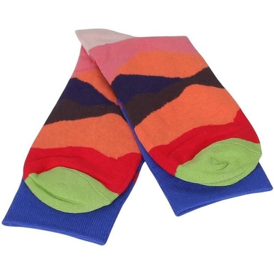 Мъжки чорапи в синьо и оранжево с вулкан