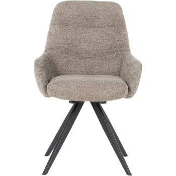 Carmen Трапезен стол Carmen ASCOT, до 120kg. , дамаска, прахово боядисана метална база, капучино (bt-3532385)