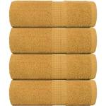 vidaXL Кърпи за баня FROGN 4 бр. Златисти 30x30 см 360 г/м2 (136801)