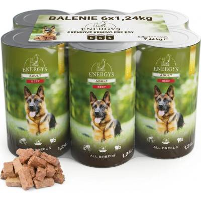 Energys Dog Premium Adult Beef 6 x 1240 g