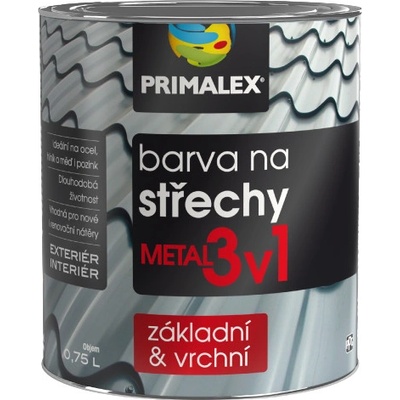 Primalex Metal 3v1 Farba na strechy 5L metal čierna