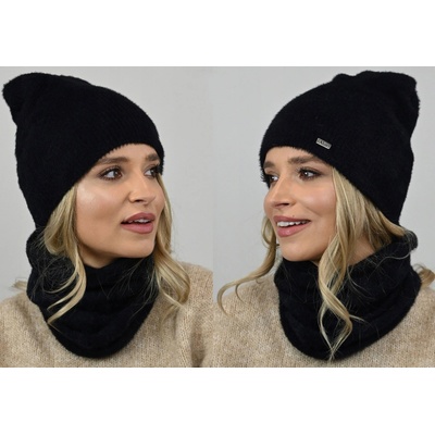 Fashionweek alpakový zimní set čepice komin ZIZI-AL2 černá