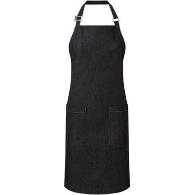 Premier Workwear Pracovní zástěra za krk z biobavlny 2 kapsy PR113 Indigo Denim 80x72cm