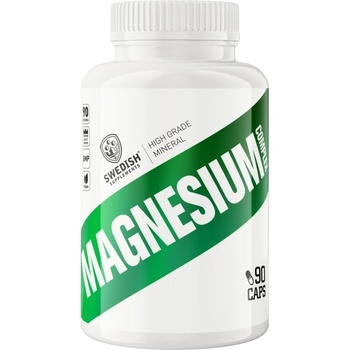 Swedish Supplements Magnesium Complex | 4 Types Matrix ~ Citrate, Oxide, Gluconate, Bisglycinate [90 капсули]