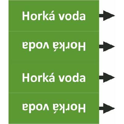 Grafiko | Horká voda - průměru trubky o 50 mm - Pás dle ISO 20560 - Materiál Folie s vyšší lepivostí s ochrannou laminací – High tack, Rozměr 105 x 1350 mm