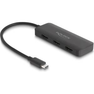 Delock USB Type-C Splitter DP Alt Mode към 3x HDMI MST 4K 60Hz (88040)
