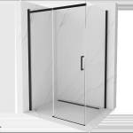 Mexen Omega плъзгаща се душ кабина 140 x 90 см, прозрачна, черна - 825-140-090-70-00 (825-140-090-70-00)