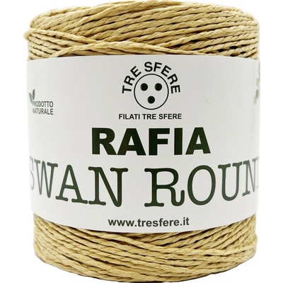 Lýko Rafia Swan Round přírodní