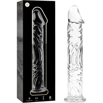 Ibiza Nebula Model 12 Dildo Borosilicate Glass 17 x 3.5 cm Clear