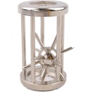 Hlavolam ježek v kleci kovový chromovaný 4,5 x7,5 cm