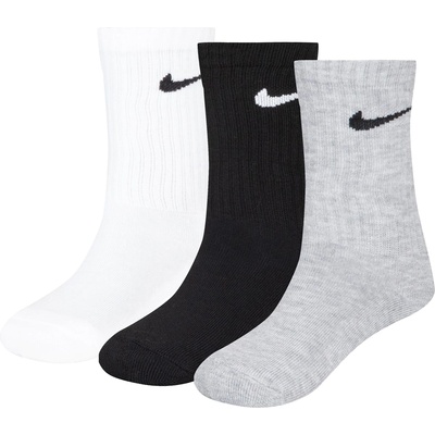 Nike Basic Crew 3Pk Childs - White/Grey