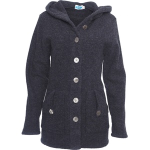 Reiff Дамско вълнено яке Reiff Women's Mona Wool Fleece Hooded Jacket Merino jacket - Anthracite (105-2609-0111)
