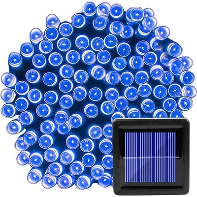 Solar 103 12 Solární vánoční řetěz modrá 100LED 12Metrů