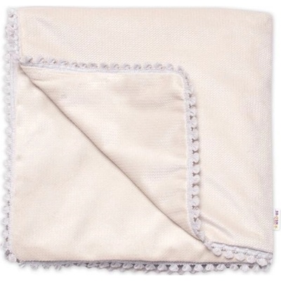 Baby Nellys Dětská deka Velvet béžová