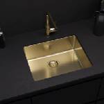 Alveus Комплект кухненска мивка Alveus Monarch Kombino 50 55x45 см и смесител Fluid gold (1120361+1134846)