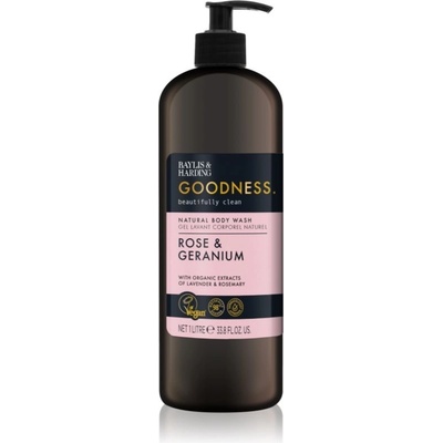 Baylis & Harding Goodness Rose & Geranium sprchový gel 1000 ml