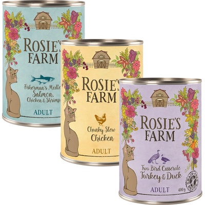 Rosie's Farm Adult míchané balení 3 druhy 6 x 400 g