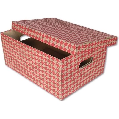 Emba krabice úložná s víkem červená A3 44 x 32 x 20 cm – Zboží Mobilmania
