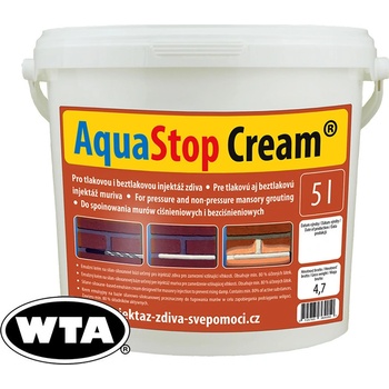 AquaStop Cream 5l injektážní krém pro sanaci zdiva krémovou injektáží proti vlhkosti
