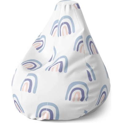 Sablio Sedací vak Pear Duha 70 x 95 x 15 cm