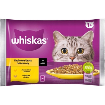 Whiskas hydinový výber kura a morka v šťave 4 x 85 g