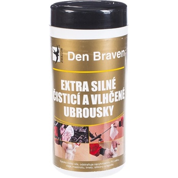 DEN BRAVEN Extra silné čistící a vlhčené ubrousky 80 útržků 20 X 30 cm