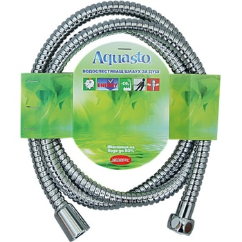 Image 1 of AQUASTO ШЛАУХ ВОДОСП. АКВАСТО 1.5м ХРОМ ХЕКСАГОН (52260)