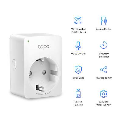 Wi-Fi Smart мини контакт TP-Link Tapo P100 (2-pack) (Tapo P100(2-pack)_VZ)